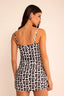 VESTIDO NOUI PRETO E BRANCO