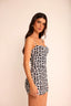 VESTIDO NOUI PRETO E BRANCO