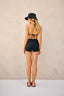 SHORT SASHA PRETO COM TEXTURA